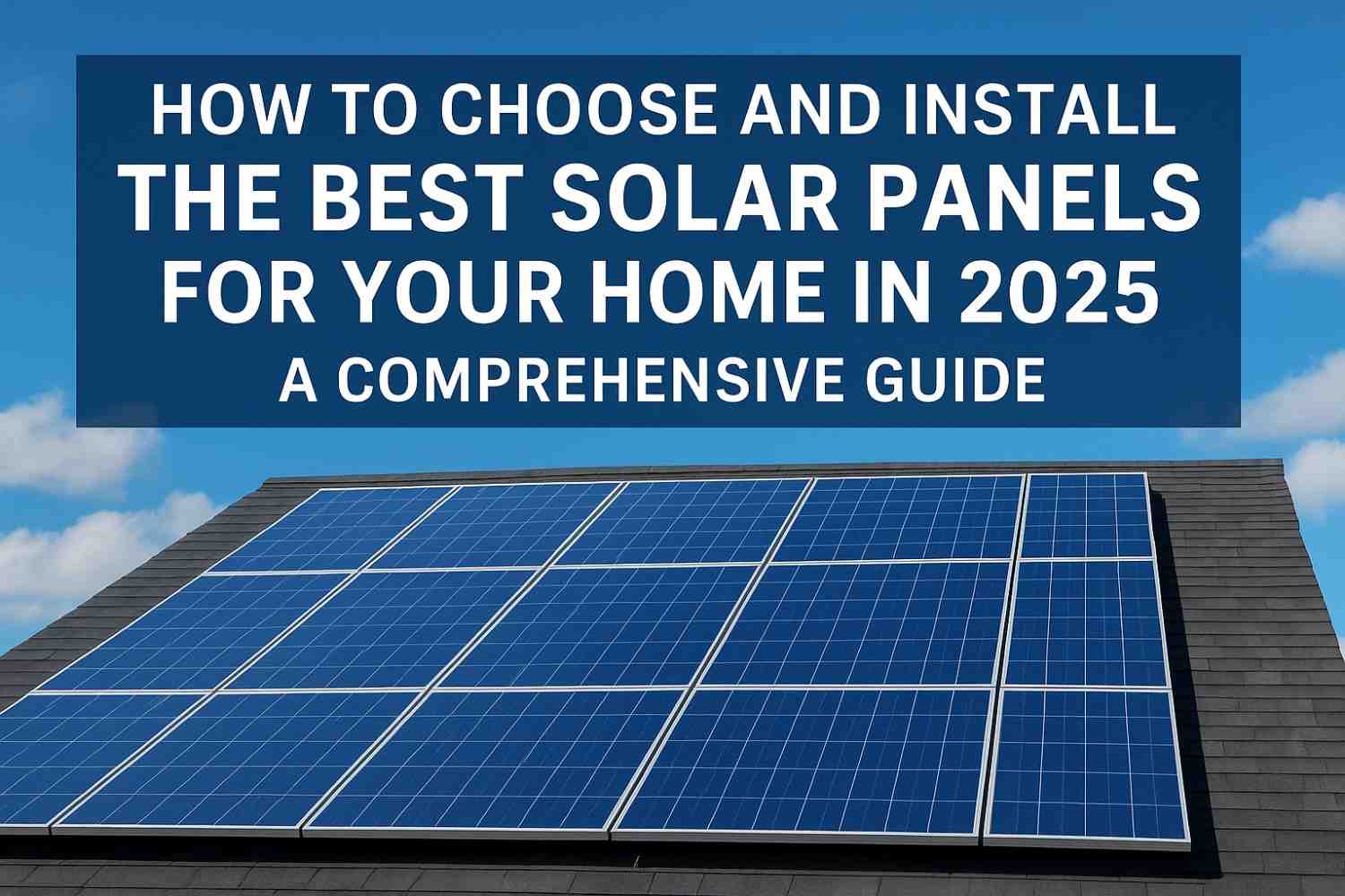 Solar panels on a home rooftop for 2025 savings and efficiency
